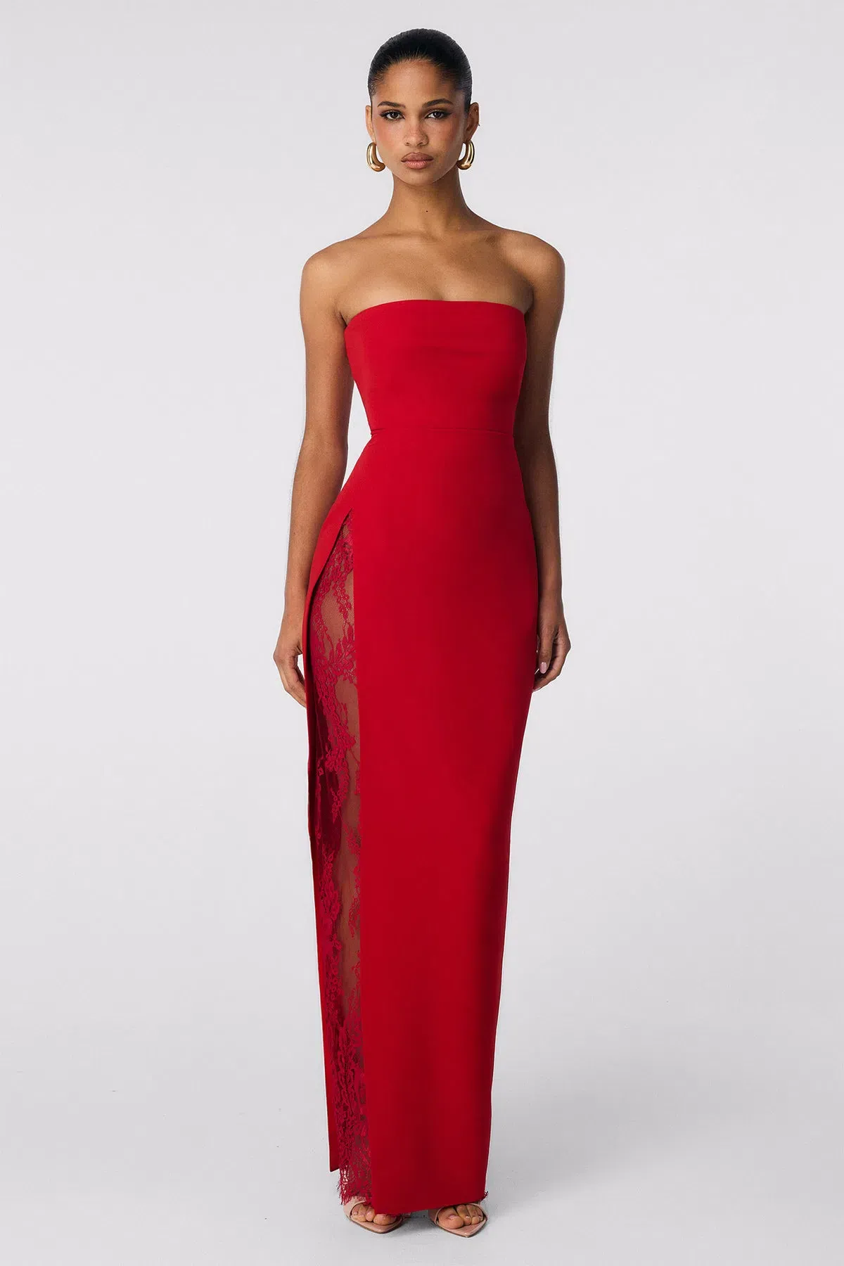 Nookie Palais Strapless Gown in Flame Red Size S / AU 8 - Image 1