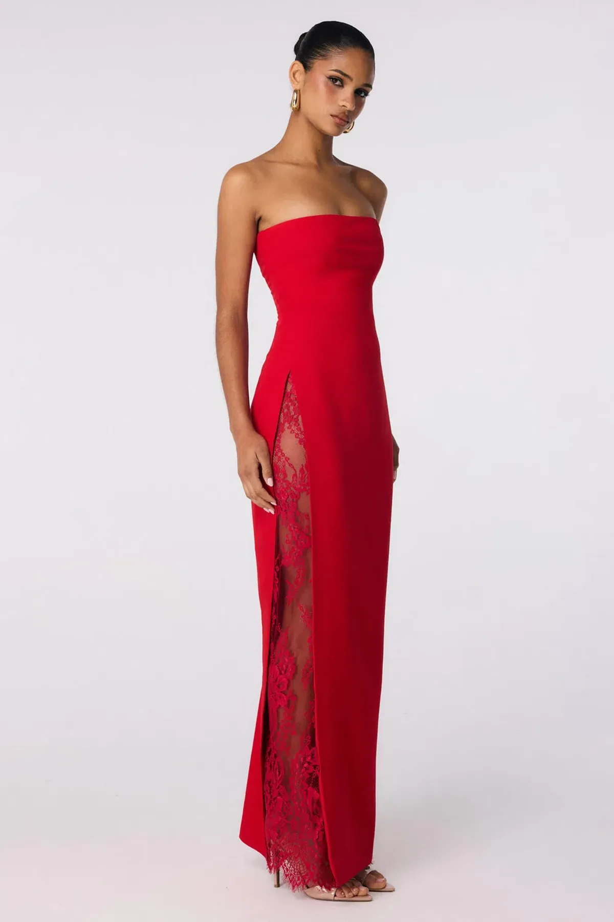 Nookie Palais Strapless Gown in Flame Red Size XS / AU 6 - Image 2