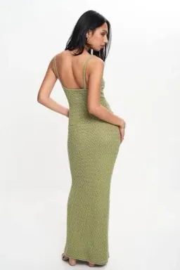 Bec & Bridge Effie Knit Key Maxi Dress Green for rent on The Volte - image 5