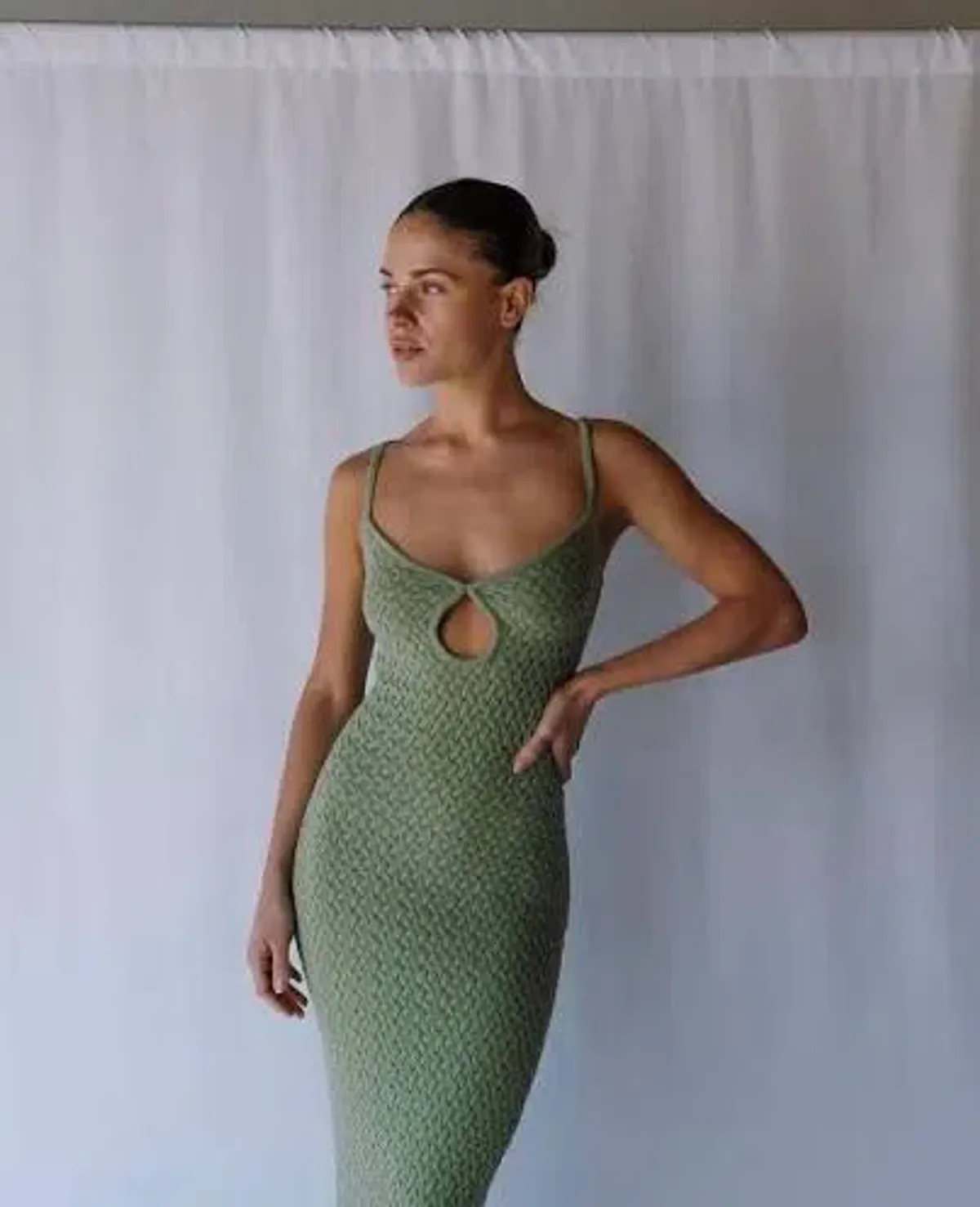Bec & Bridge Effie Knit Key Maxi Dress Green - Image 4