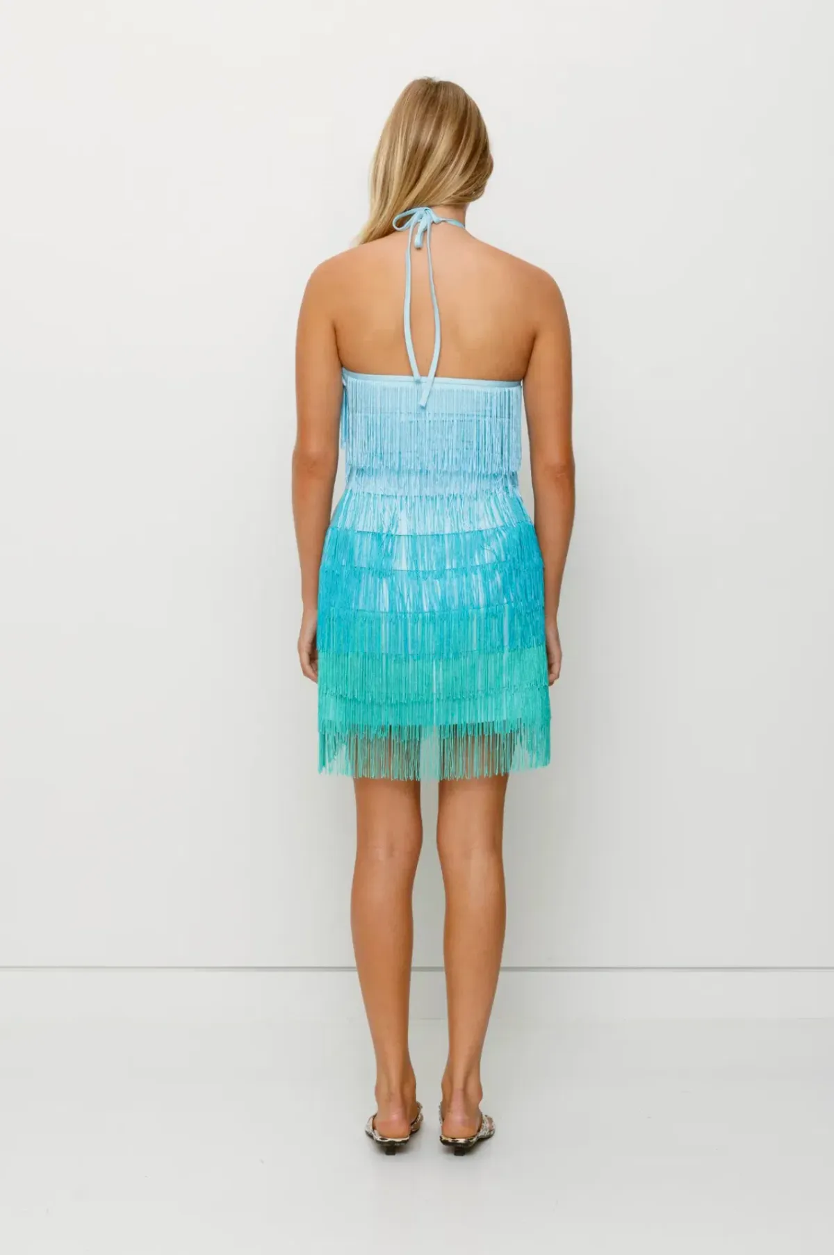 Wilde Fringe Mini Dress Ocean The Wolf Gang - Image 2