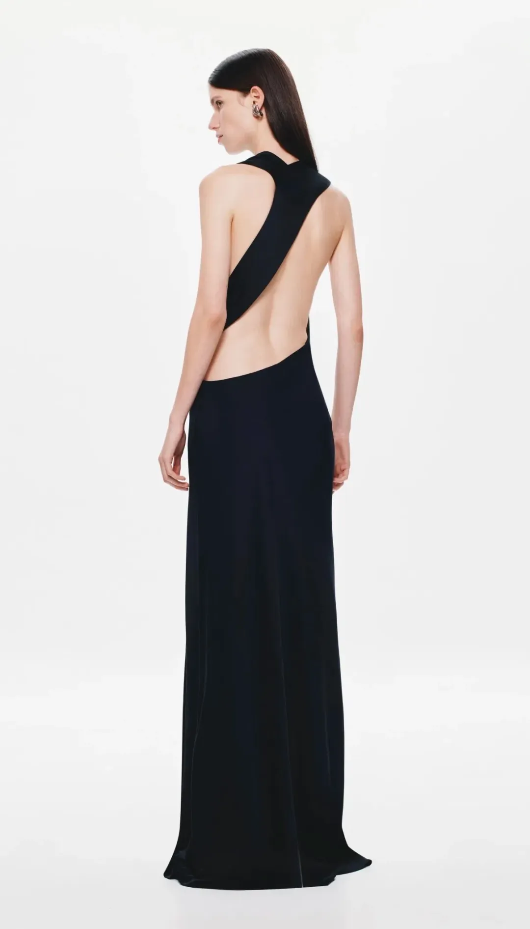 Misha / Harlow Satin Dress / Black / Size M/10 for rent on The Volte - main image