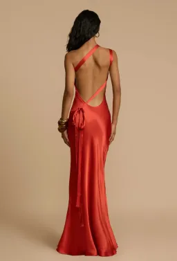 π§‘ Arcina Ori Monique Dress β Rust Red / Orange β Size AU 12 - Satin Maxi Gown for rent on The Volte - image 1