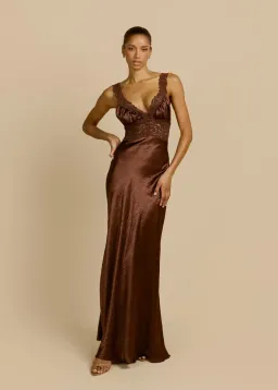 Brand New 🤎 Arcina Ori Eveline Dress in Cacao Brown 🤎 Size S / 8 AU for rent on The Volte - image 1