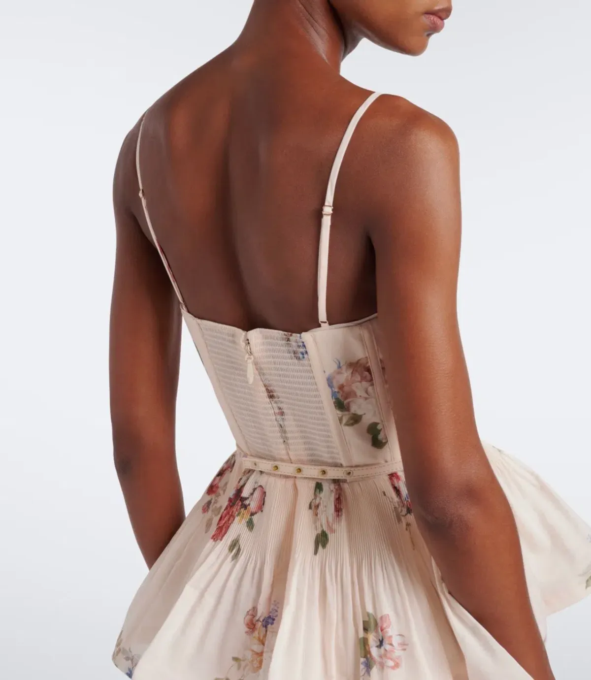 Zimmermann Floral pleated tiered bustier dress size 8 - Image 6
