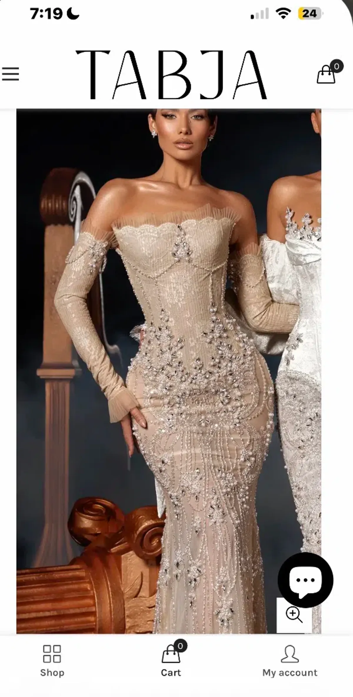 Tabja Divina Gown Size 8 - Image 3
