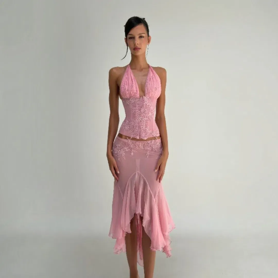 Mali Marea Rosabella Set In Pink Size Small for rent on The Volte - main image