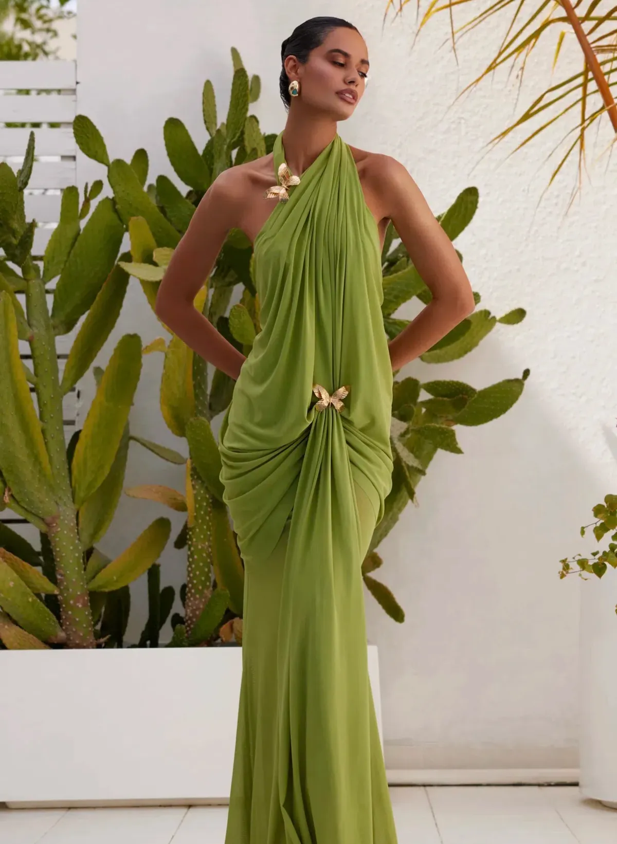 Abyss by Abby Debut Maxi Dress Green - Image 3