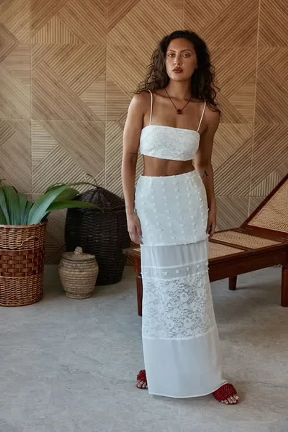 SABO Skirt Tres Set maxi white size XXS - Image 1
