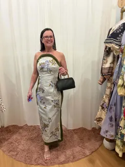 ALEMAIS ODESSA EMBROIDERED MIDI GOWN SIZE 14 for rent on The Volte - image 1