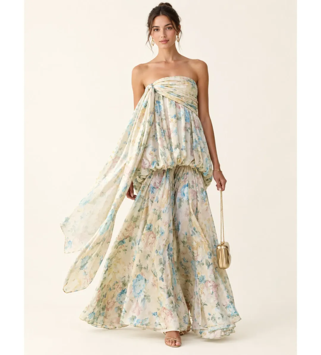 Zimmermann Clash Billow Maxi Dress in Washed Floral Size 0/AU8 for rent on The Volte - main image