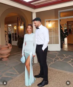 SIR The Label Alessia Draped Gown in Ice blue size 8 for rent on The Volte - image 1