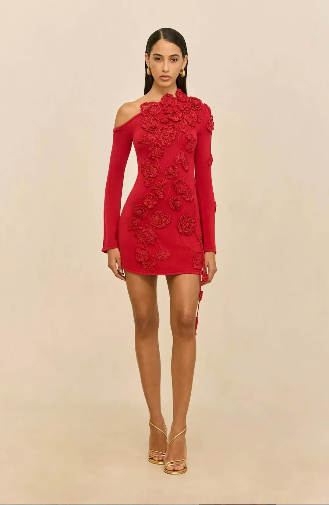Cult Gaia Kaela Knit Dress Merlot size 8 for rent on The Volte - main image