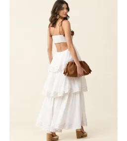 Zimmermann Fairlight Tiered Maxi Dress in Ivory Size 0/AU8 for rent on The Volte - image 2