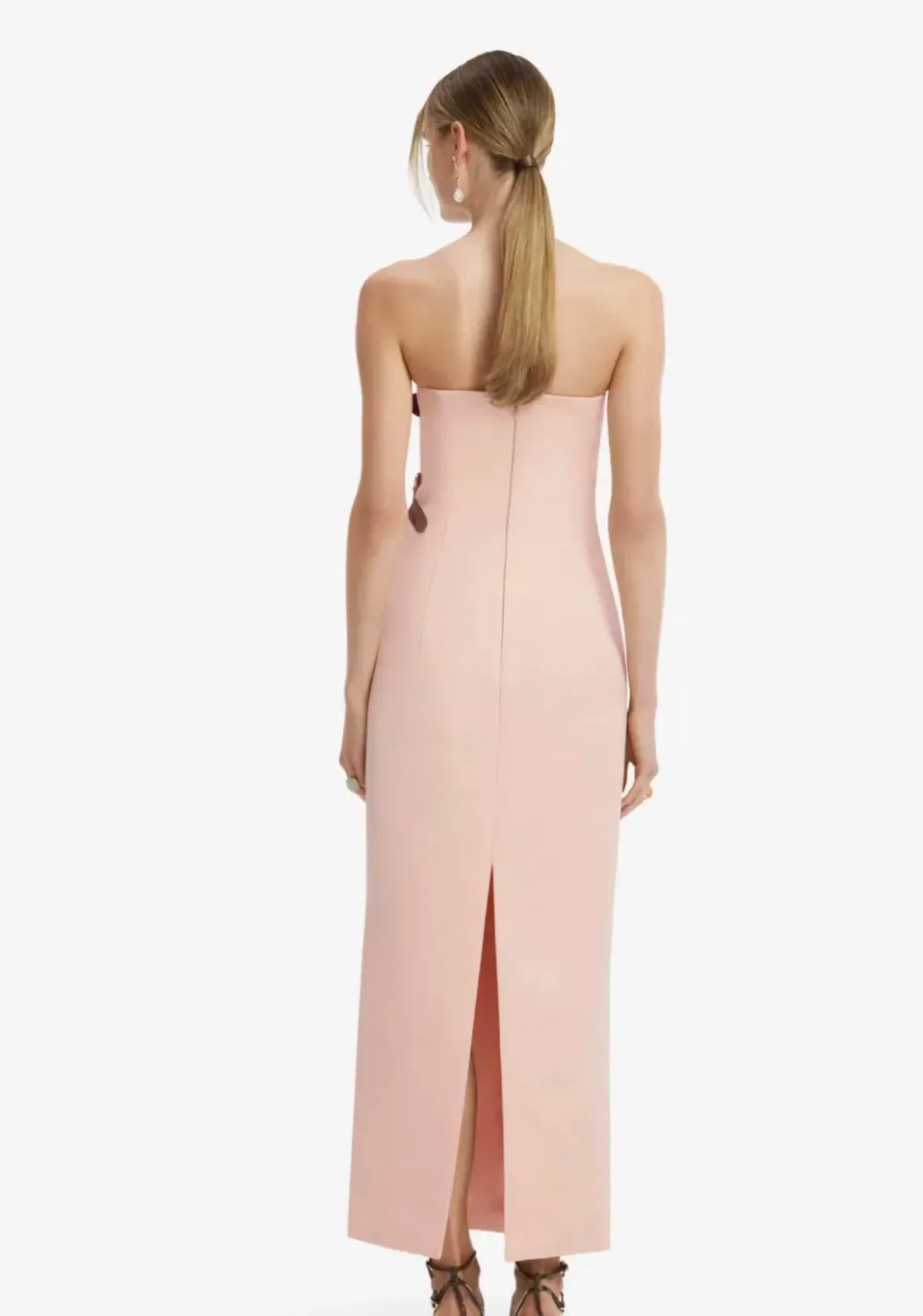 Leo Lin Rayna Floral-Embroidered Strapless Maxi Pink 8 - Image 2