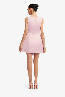 Leo Lin Ali Embroidered Boat Neck Mini Dress 8 for rent on The Volte - image 2