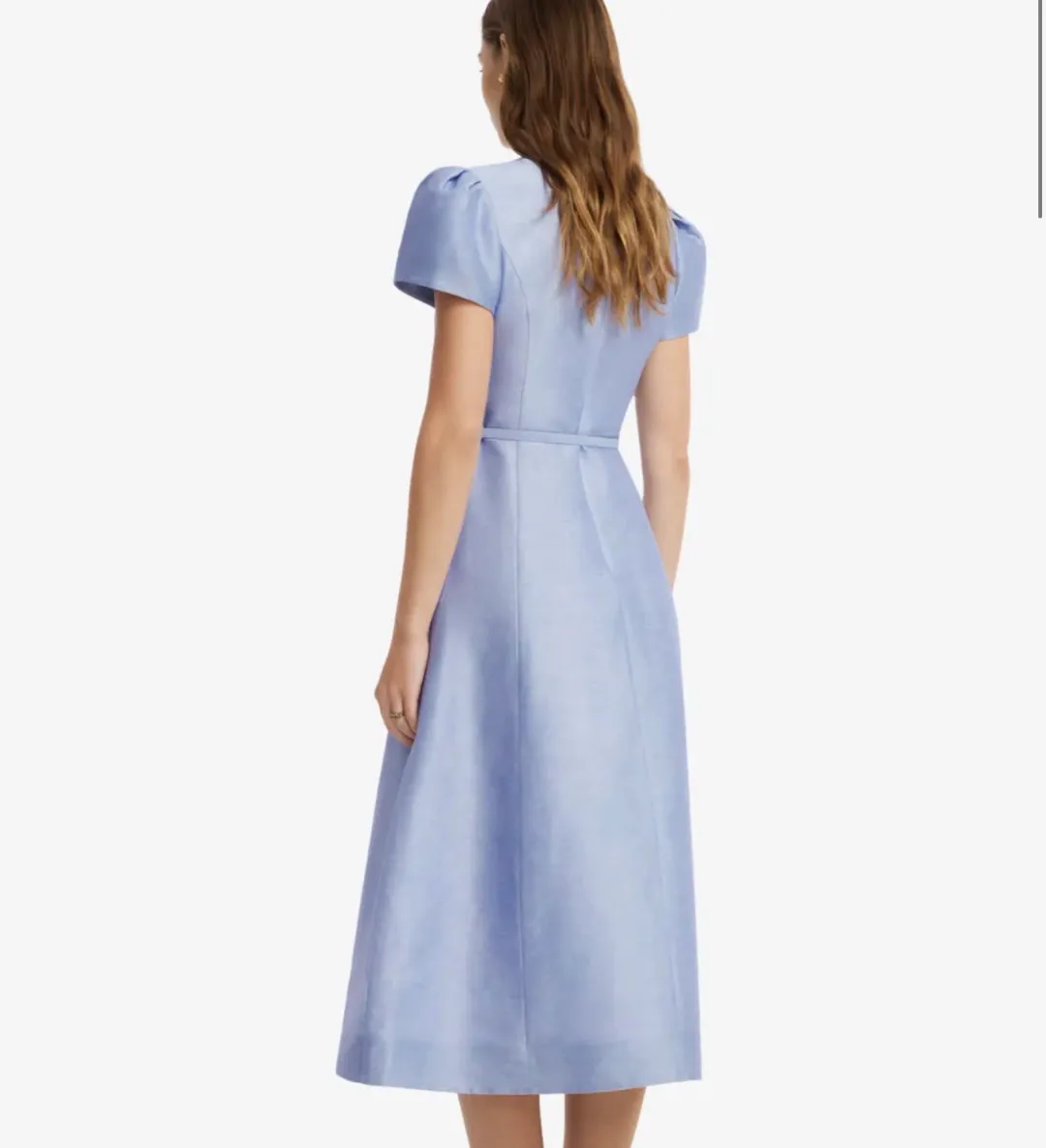 Leo Lin Marguerite Short Sleeve Midi Dress Periwinkle 8 for rent on The Volte - main image
