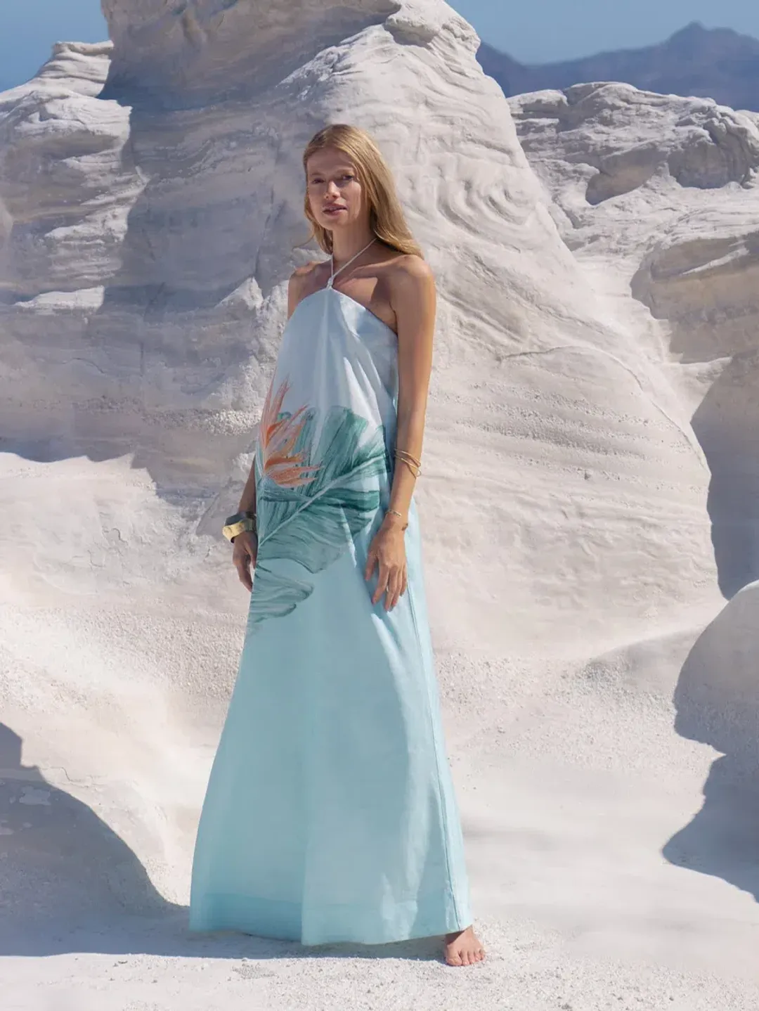 KIVARI Cassia Maxi Dress - Aqua Blue Size 10 for rent on The Volte - main image
