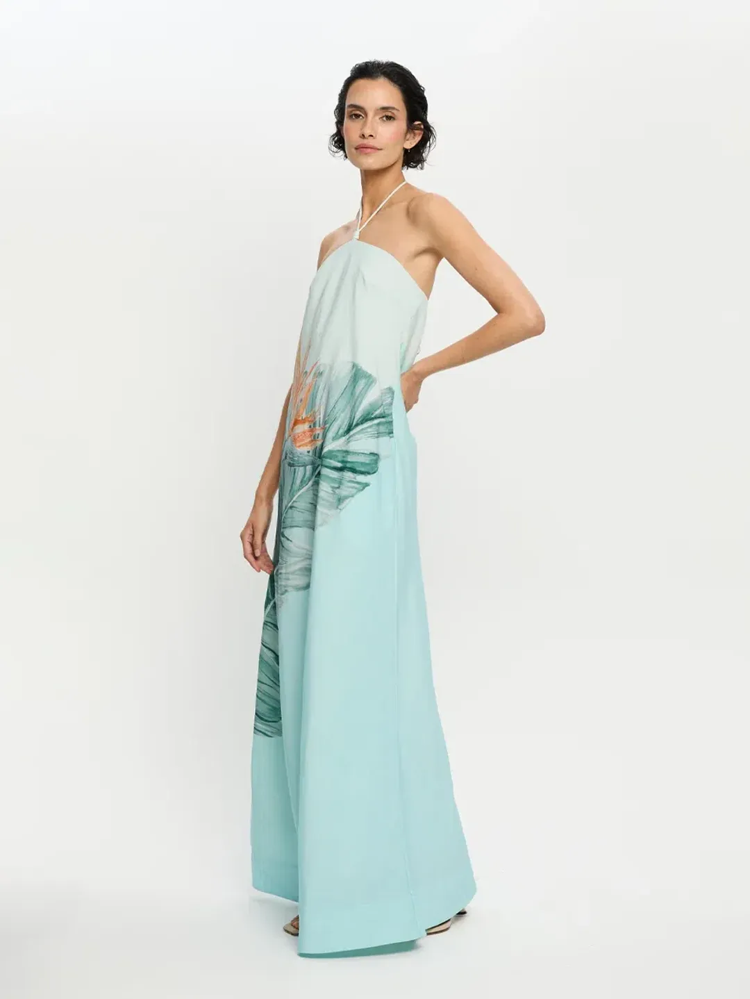 KIVARI Cassia Maxi Dress - Aqua Blue Size 10 for rent on The Volte - main image