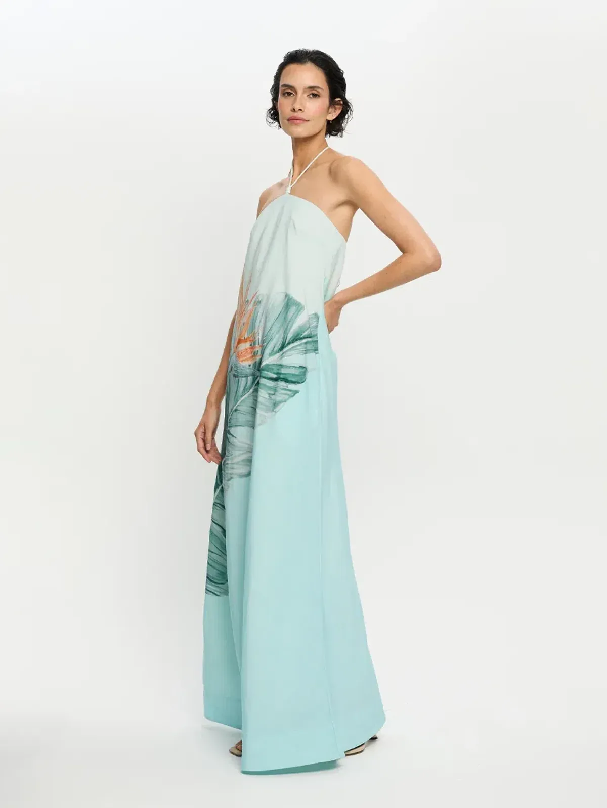KIVARI Cassia Maxi Dress - Aqua Blue Size 10 - Image 2