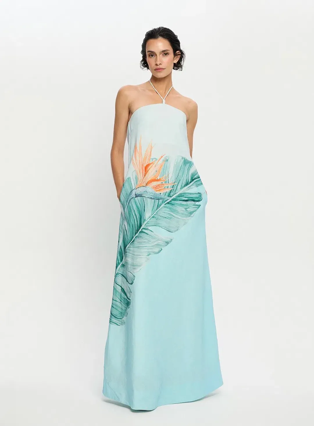 KIVARI Cassia Maxi Dress - Aqua Blue Size 10 for rent on The Volte - main image