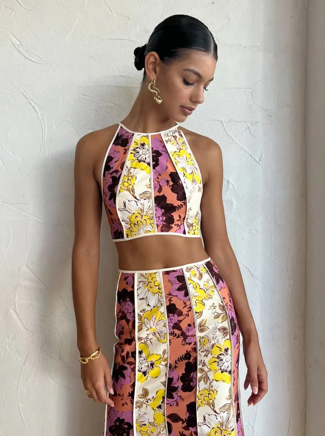 Significant Other Ana Set Floral Crop Top & Maxi Skirt Size 12 for rent on The Volte - main image