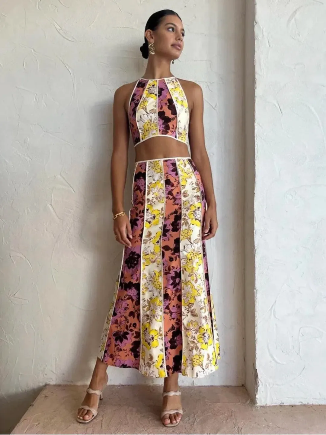 Significant Other Ana Set Floral Crop Top & Maxi Skirt Size 12 for rent on The Volte - main image