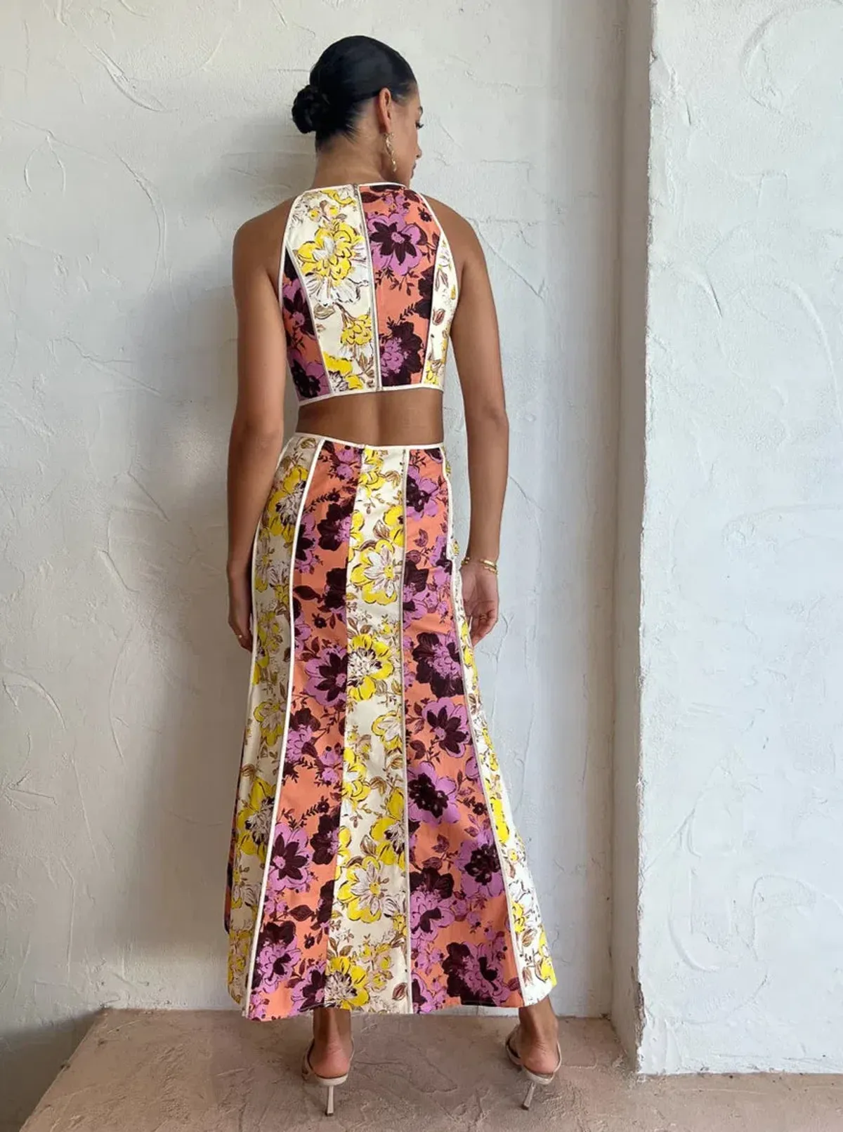 Significant Other Ana Set Floral Crop Top & Maxi Skirt Size 12 - Image 2