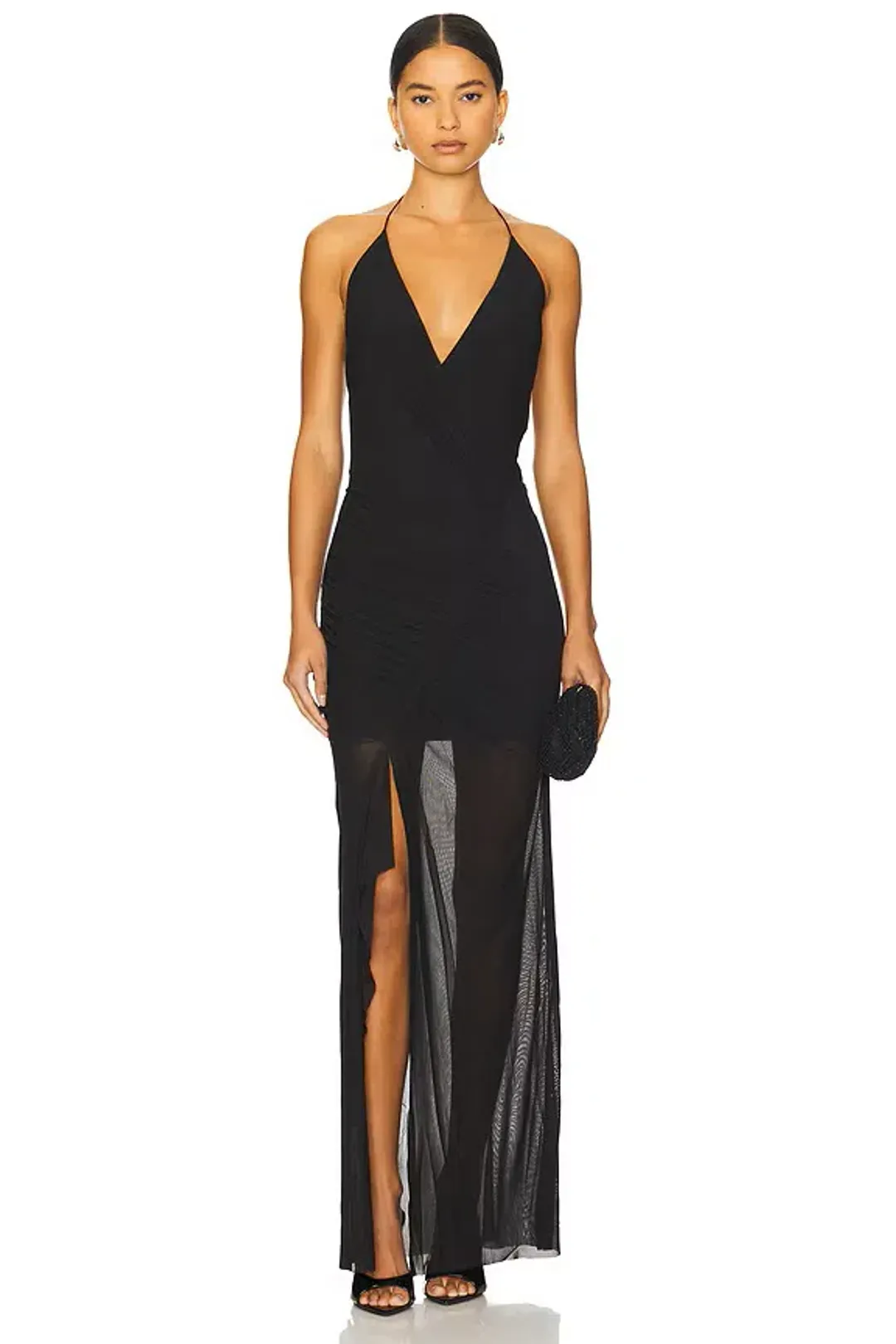Bec + Bridge Sania Halter Maxi Dress Black Size 6 for rent on The Volte - main image