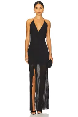 Bec + Bridge Sania Halter Maxi Dress Black Size 6 for rent on The Volte - image 1