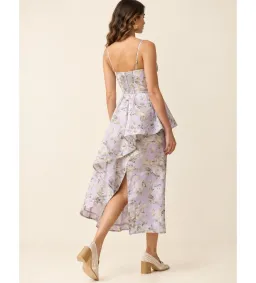 Zimmermann Clash Corset Midi Dress in Lilac Floral Size 1/AU10 for rent on The Volte - image 2