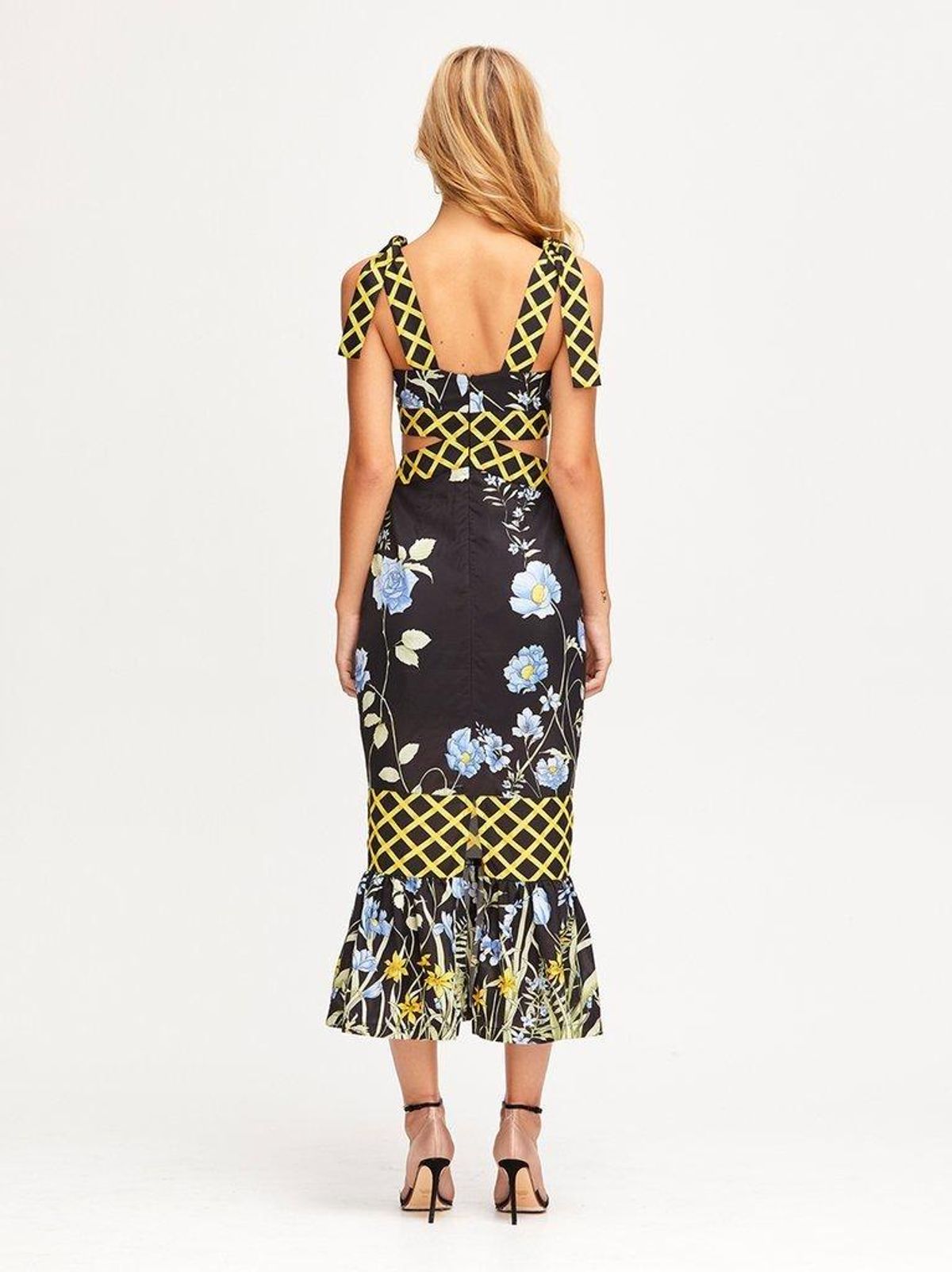 Alice McCall - Flower Girl Midi Strap Dress Black Floral 6 - Image 3