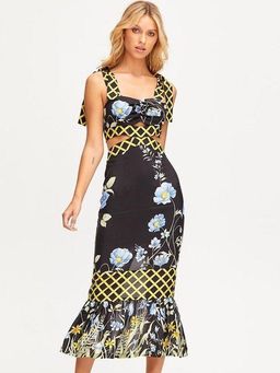 Alice McCall - Flower Girl Midi Strap Dress Black Floral 6 for rent on The Volte - image 1