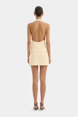 SIR The Label Sabina Belted Mini Dress in Butter for rent on The Volte - image 3