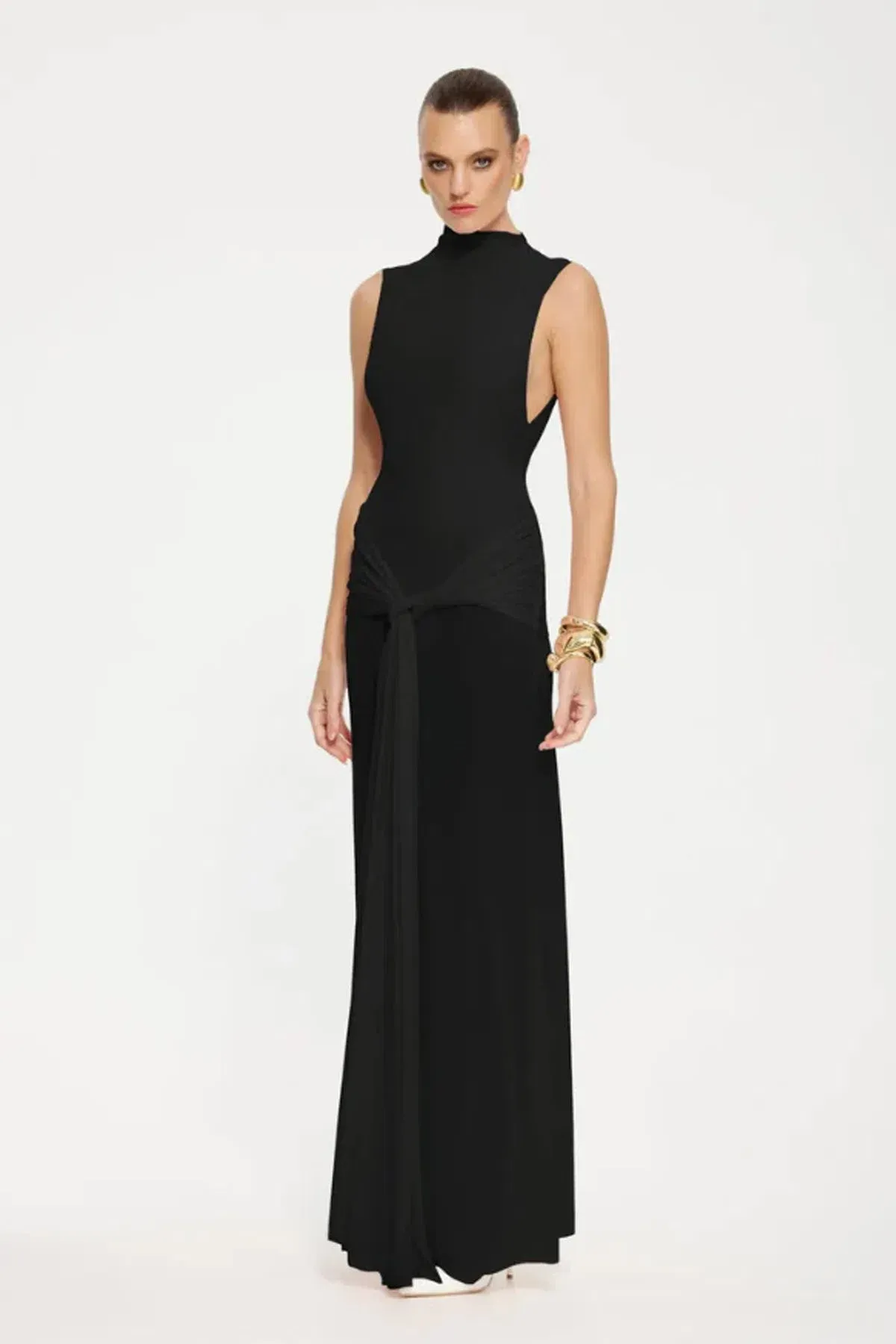 Roza Maxi Dress Black Mesh by Effie Kats - Image 1