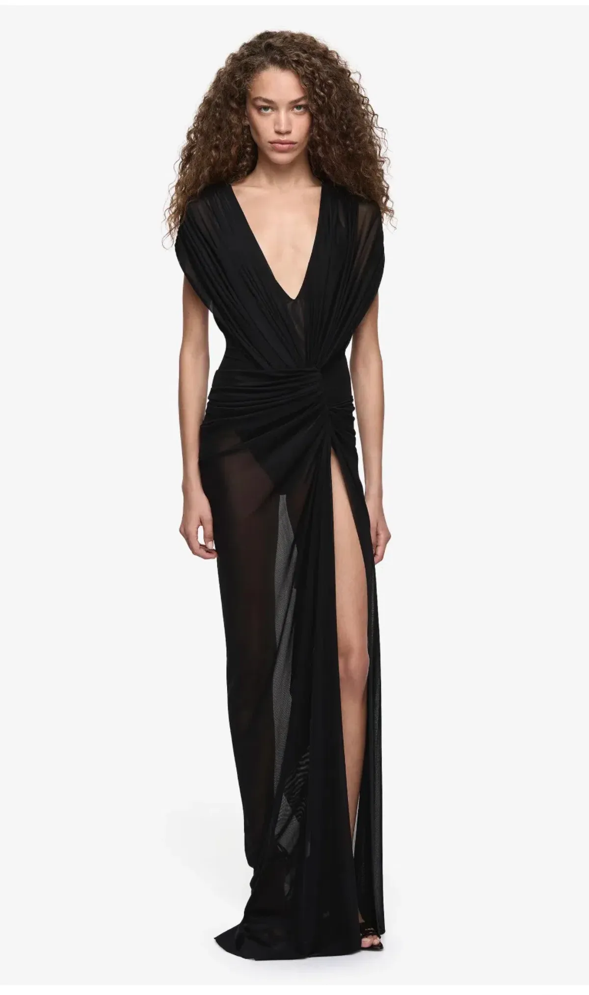 Bec and Bridge Leia Drape Maxi Dress in Black size 8 - Image 1