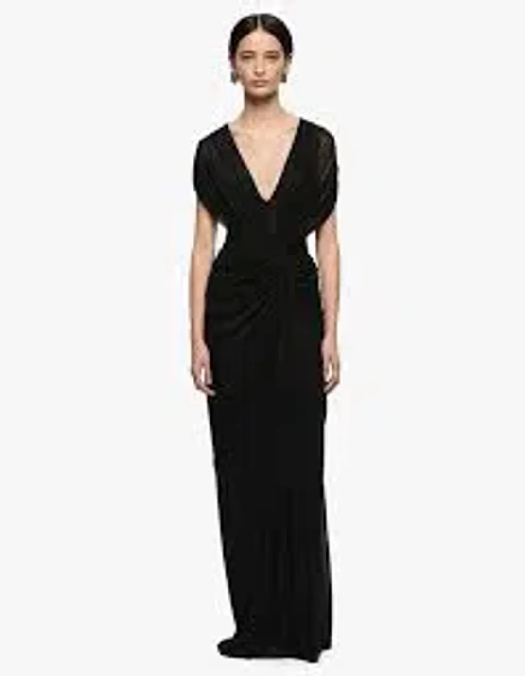 Bec and Bridge Leia Drape Maxi Dress in Black size 8 for rent on The Volte - main image