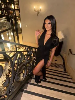 Bec and Bridge Leia Drape Maxi Dress in Black size 8 for rent on The Volte - image 2
