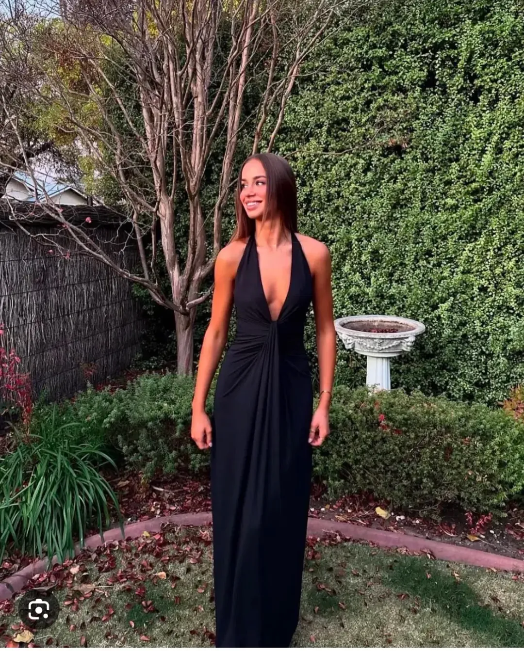 Bec & Bridge Tillie Drape Dress Black Size 8 for rent on The Volte - main image