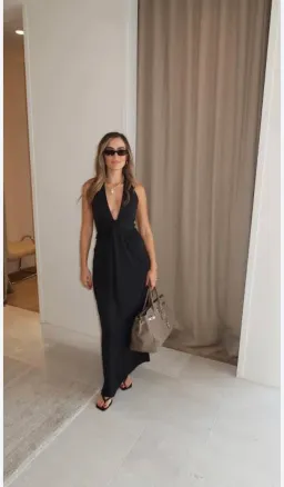 Bec & Bridge Tillie Drape Dress Black Size 8 for rent on The Volte - image 1