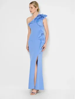 Adelyn Periwinkle Organza Gown Blue size 10 for rent on The Volte - image 1