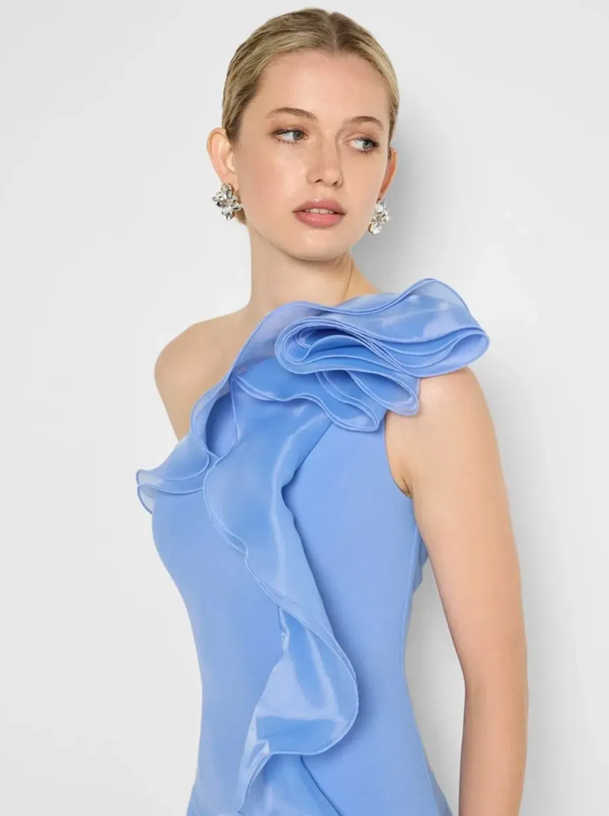 Adelyn Periwinkle Organza Gown Blue size 10 - Image 3