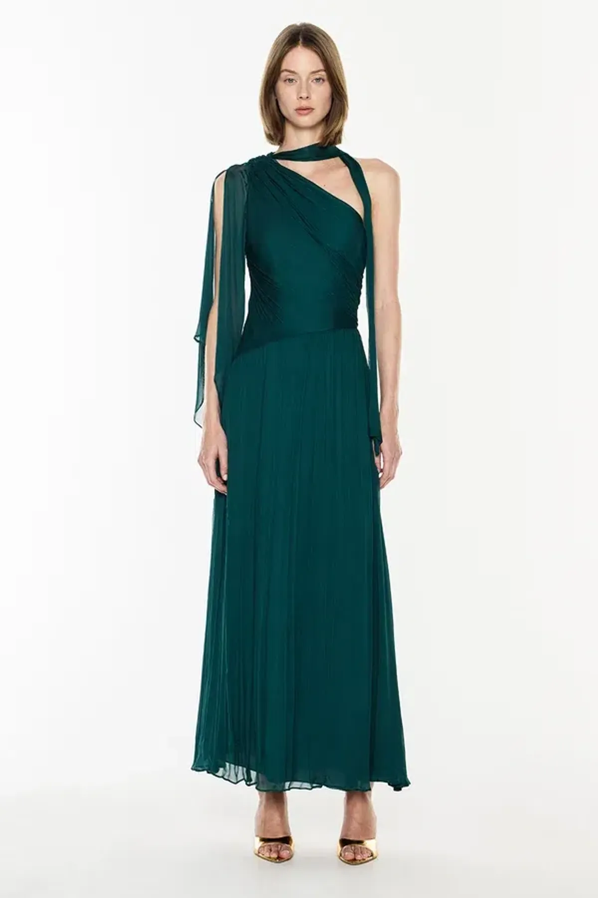 Manning Cartel Emerald Tie Maxi Dress Size 6 for rent on The Volte - main image
