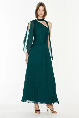Manning Cartel Emerald Tie Maxi Dress Size 6 for rent on The Volte - image 4