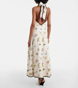 Alémais Neptune printed halter neck maxi dress 8 for rent on The Volte - image 3