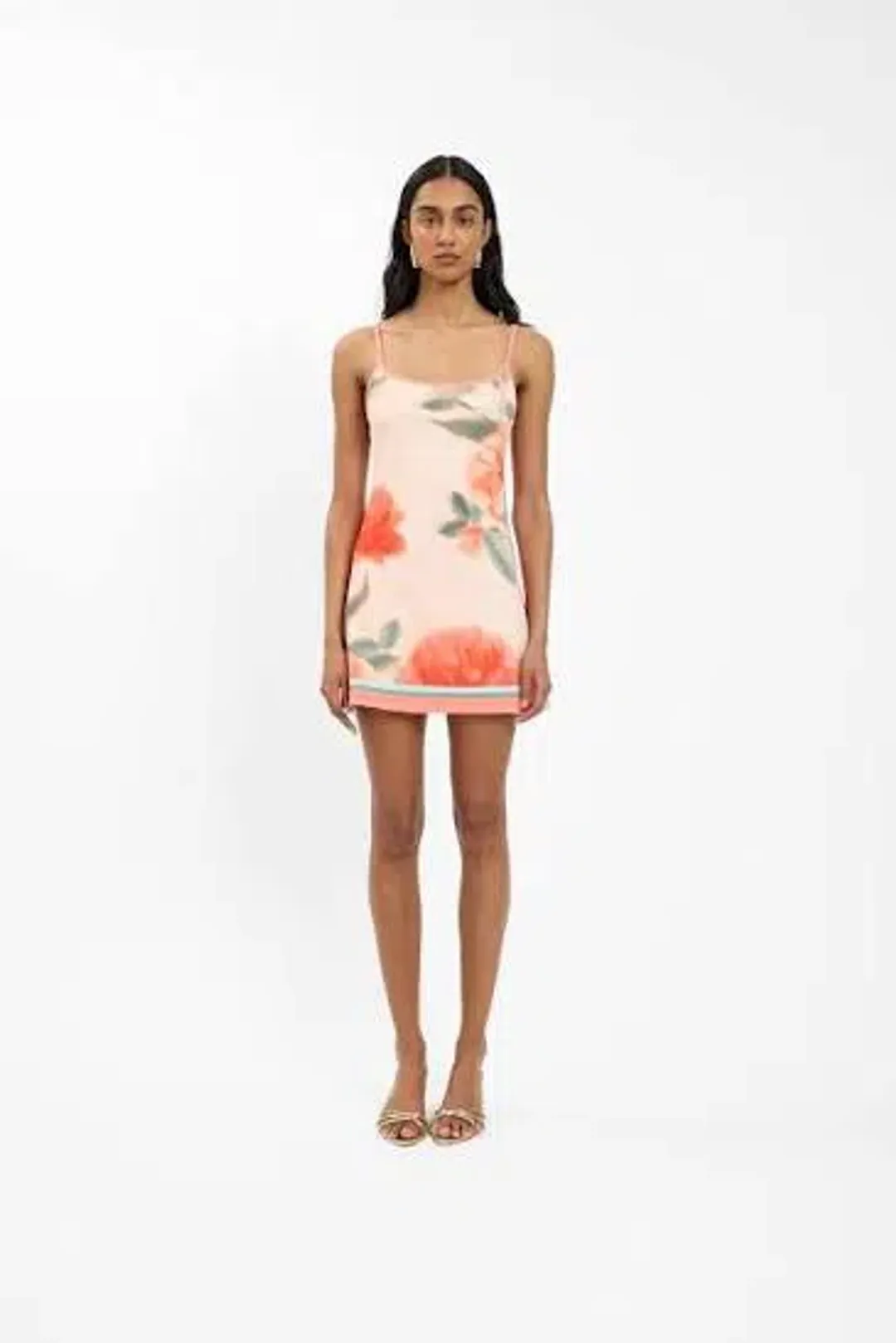 With Harper Lu Peach Floral Mini for rent on The Volte - main image