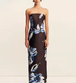 Shona joy Elsa panelled strapless maxi dress for rent on The Volte - image 1