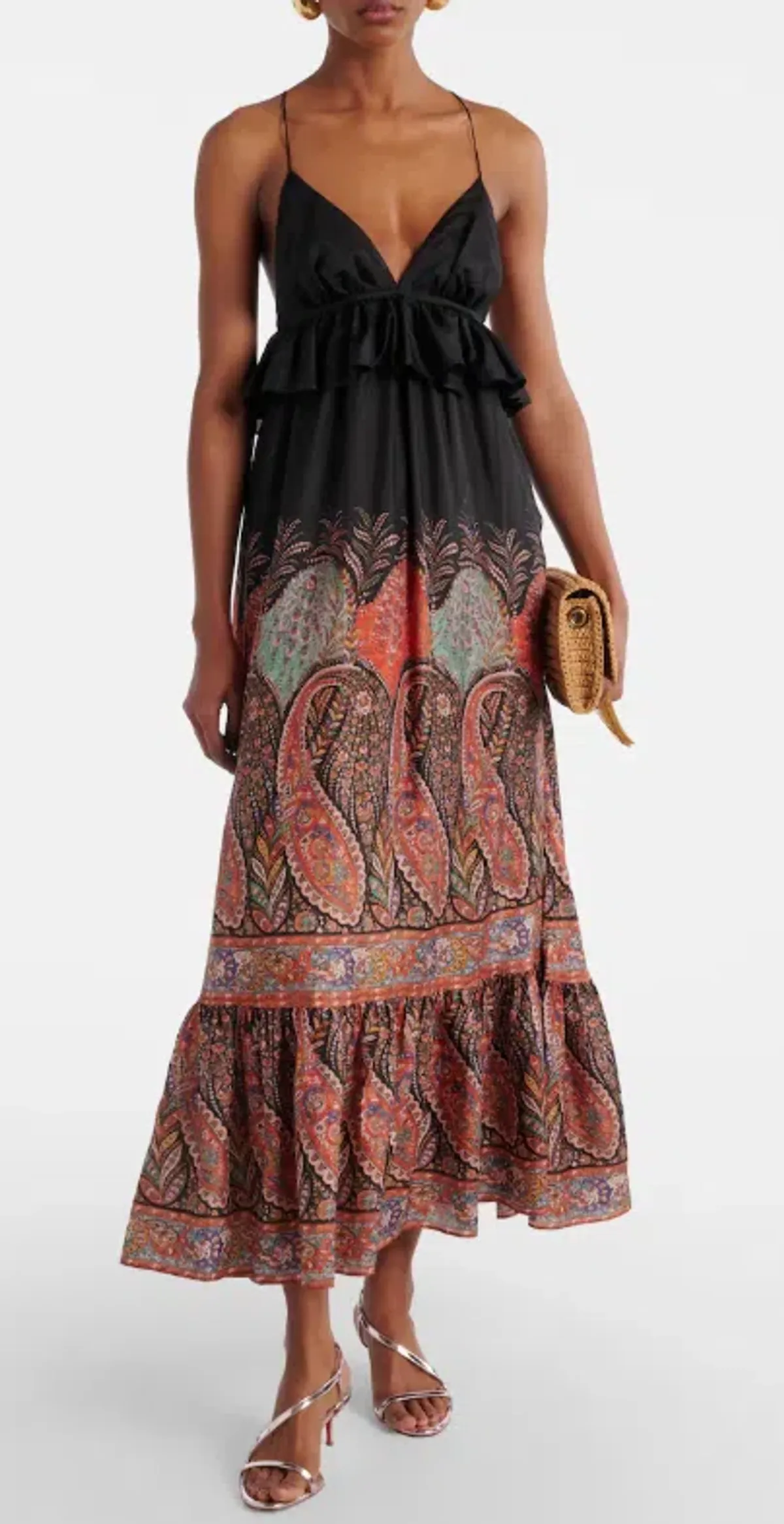 ZIMMERMANN RHIANNON RUFFLE MAXI DRESS SIZE 2 for rent on The Volte - main image