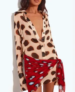 RAT AND BOA NILAH SHIRT DRESS ANIMAL sz S for rent on The Volte - image 2