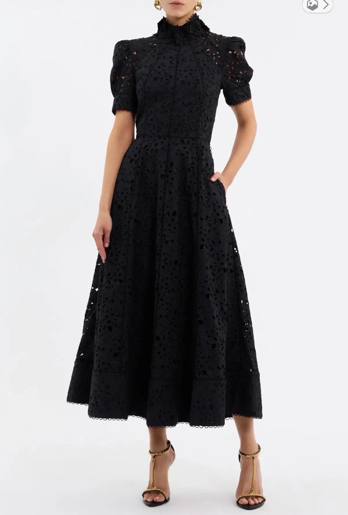 Rebecca Vallance Kitsu Short Sleeve Midi Dress | Size 8 - Image 3